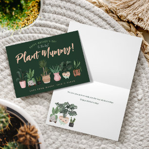 Roligt Lycklig Mors dag till den bästa växten Mumm Kort