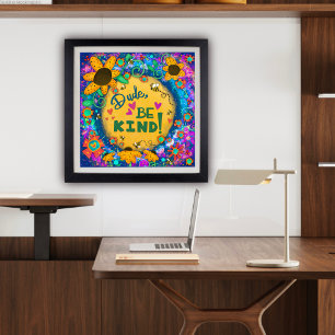 Roligt Lycklig, var snäll Bumblebee School Poster