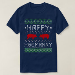 Roligt "lyckliga Hogmanay" fult skotskt nytt år Tee Shirt