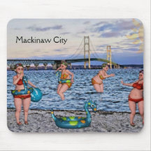 Roligt Mackinaw City Bridge Mousepad