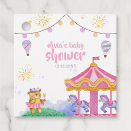 Roligt Magic Luftballong Carousel Baby Shower Gåvor Etiketter