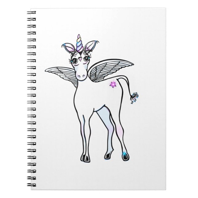 Roligt Magic Unicorn teckning Anteckningsbok (Framsidan)