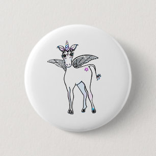 Roligt Magic Unicorn teckning Knapp