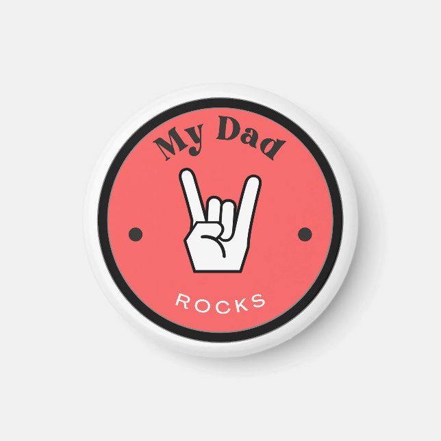 Roligt! Magnet - Mitt Pappa STEN! (Framsidan)