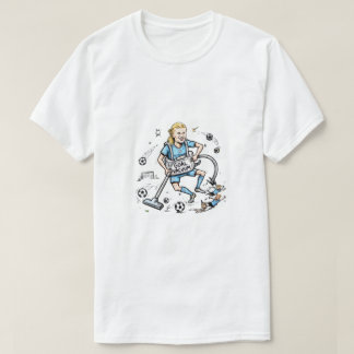 Roligt mål vakuum fotboll Cartoon – Målskytt T Shirt