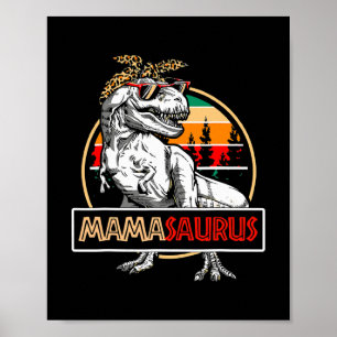 Roligt Mamasaurus T rex Dinosaur Tee Mamma Saurus Poster