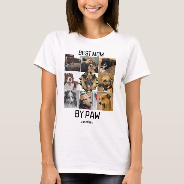 Roligt Mamma efter Tass Anpassningsbar 9 Fotokolla T Shirt (Framsida)