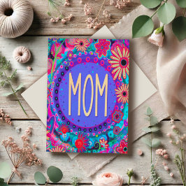 Roligt Mamma Söt Blommigt Mor: Inspiritivitet på d Kort