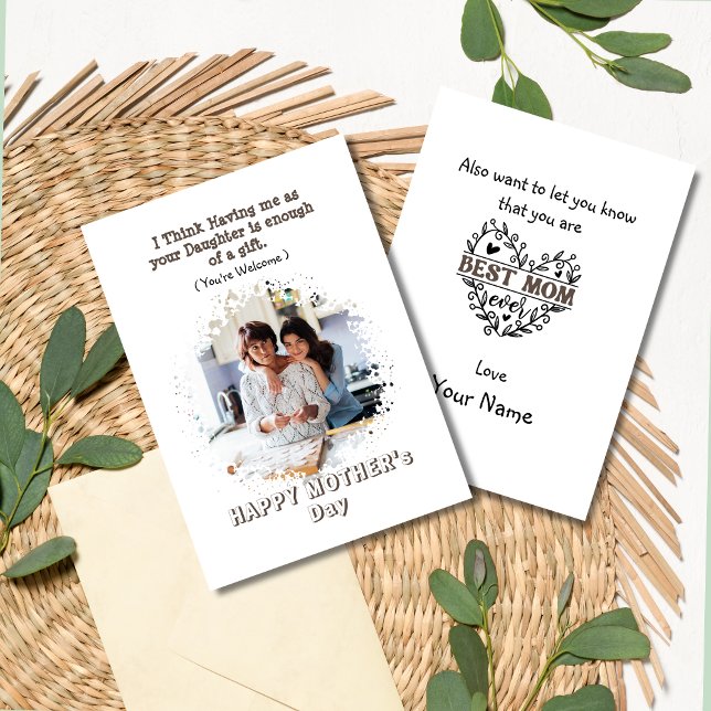 Roligt mammakort från dotter julkort (Skapare uppladdad)