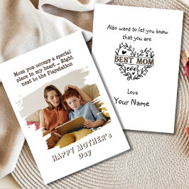 Roligt mammakort från son julkort