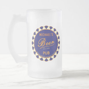 Roligt Man Cave Beer Flaska Cap Frostat Ölglas