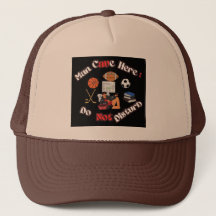 Roligt Man Cave här Blek Brown Baseball Truckerkep