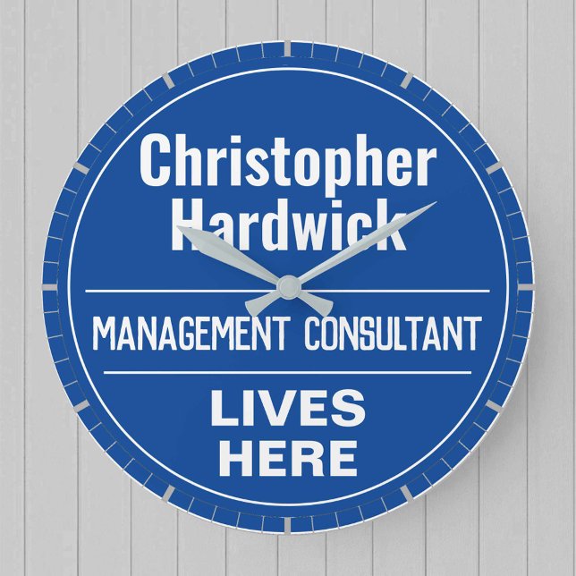 Roligt Management Consultant Wall Plaque Stil Stor Klocka (Skapare uppladdad)