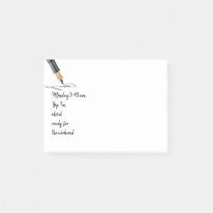 Roligt Måndag är det redo för Helg Post-it Block