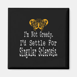 Roligt Många Sclerosis Awareness Butterfly Support Magnet