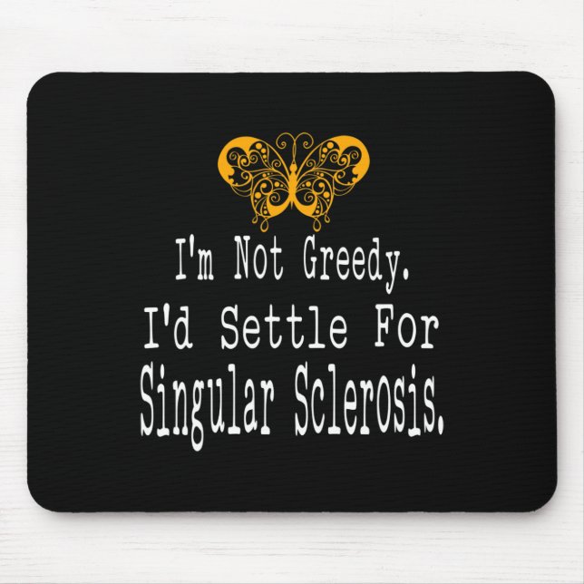 Roligt Många Sclerosis Awareness Butterfly Support Musmatta (Framsidan)