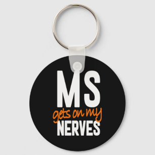 Roligt Många Sclerosis Awareness Warrior - G Nyckelring