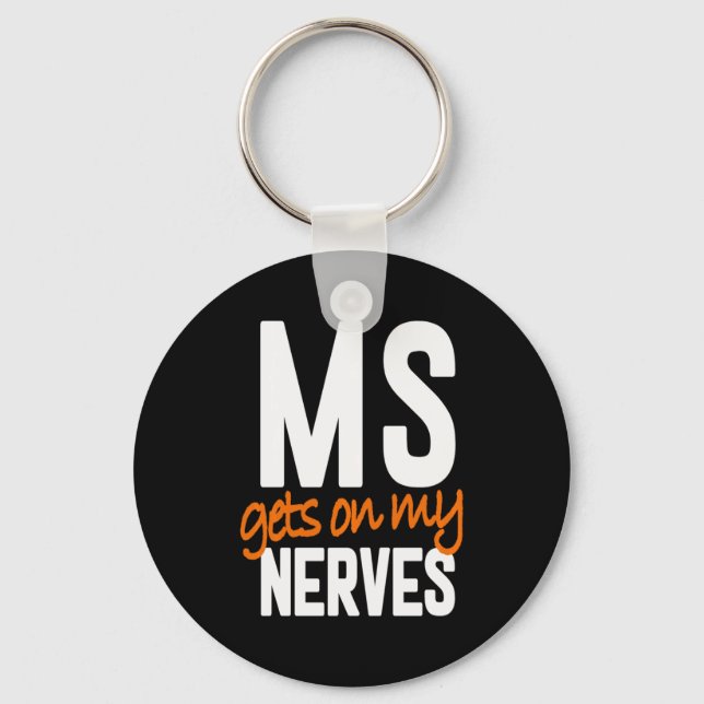 Roligt Många Sclerosis Awareness Warrior - G Nyckelring (Framsida)