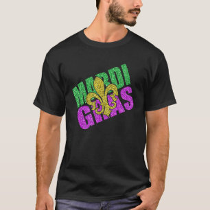 Roligt Mardi Gras Fleur De Lis T Shirt