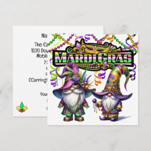 Roligt Mardi Gras Masquerapartikbjudan Inbjudningar