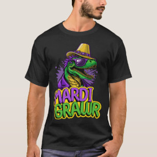 Roligt Mardi Grawr Dinosaur Tyrannosaurus Rex Mard T Shirt