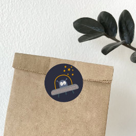 Roligt Martian Space Äventyr Stickers Runt Klistermärke