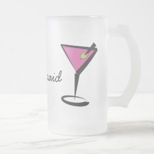 roligt martini shock rosa frostat ölglas