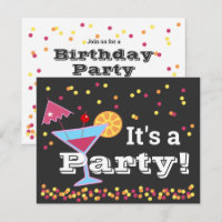 Roligt Martini Umbrella Confetti Birthday