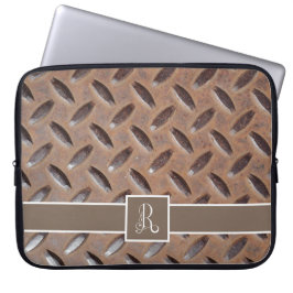 Roligt maskulint brunnslock, dekorativt monogram laptop fodral