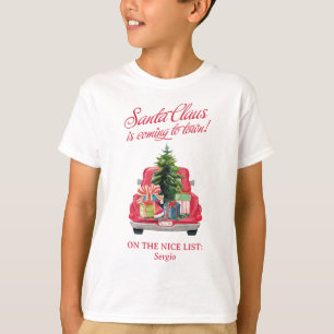 Roligt Matching Family Jultomten Vintage Red Lastb T Shirt
