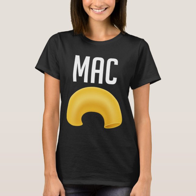 Roligt Matching Macaroni and Cheese Halloween Cost T Shirt (Framsida)