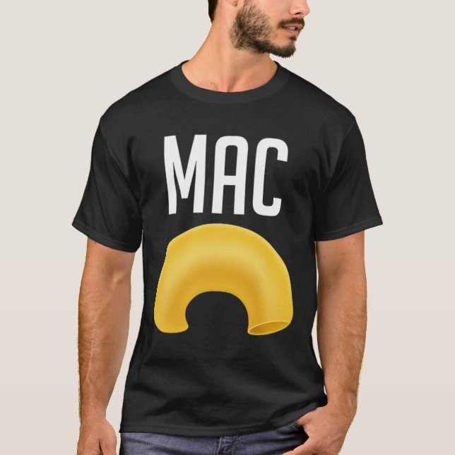 Roligt Matching Macaroni and Cheese Halloween Cost T Shirt (Framsida)