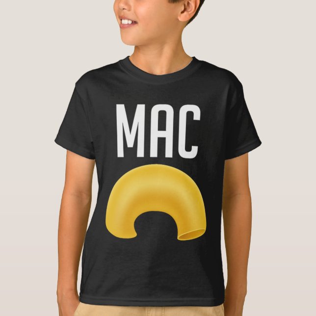 Roligt Matching Macaroni och Cheese Halloween Cost T Shirt (Framsida)