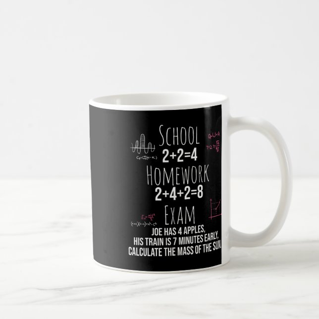 Roligt matematikpresent för tonårsflickor, unga kv kaffemugg (Höger)