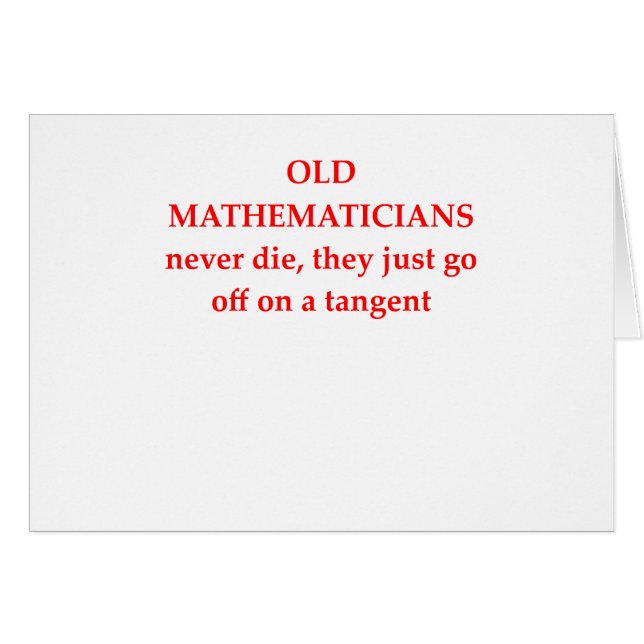 roligt mathskämt hälsningskort (Framsidan Horizontal)