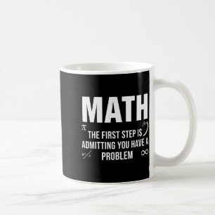 Roligt matte citat första steget medger problem kaffemugg