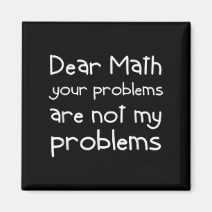 Roligt matte-citat Kära matematik för tjejer killa Magnet