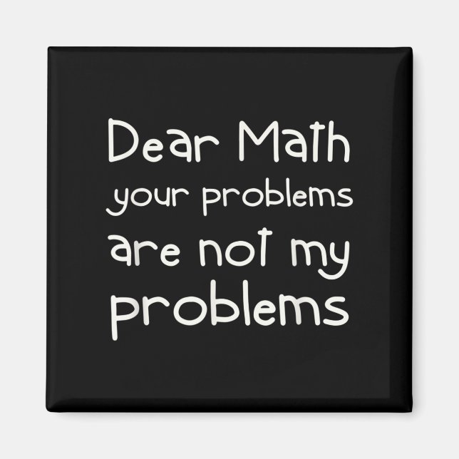 Roligt matte-citat Kära matematik för tjejer killa Magnet (Framsidan)