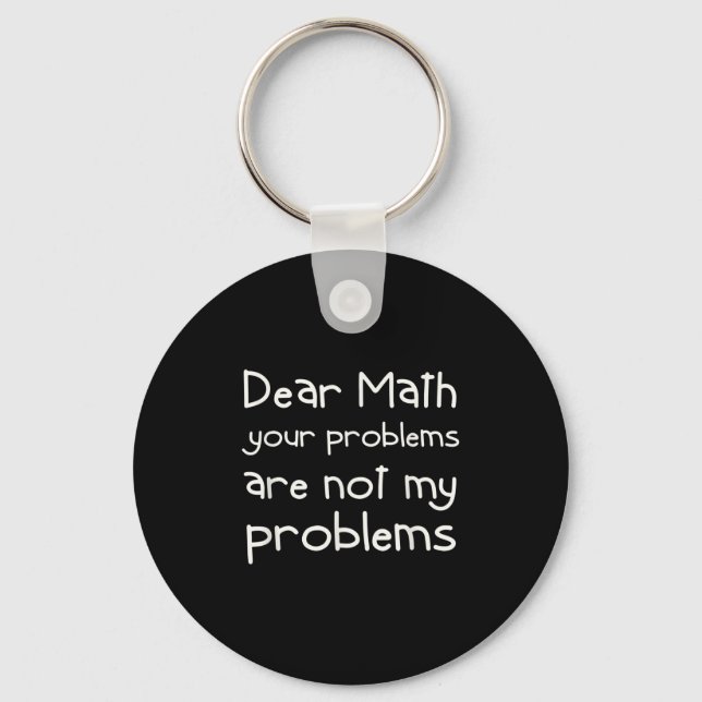 Roligt matte-citat Kära matematik för tjejer killa Nyckelring (Framsida)