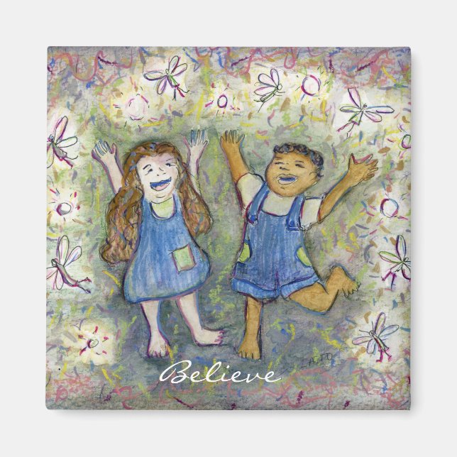 Roligt med Älvor Kylskåp för Anpassningsbar Magnet (Framsidan)