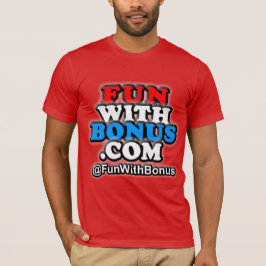 Roligt med bonusen - @FunWithBonus - en sid T-shirt