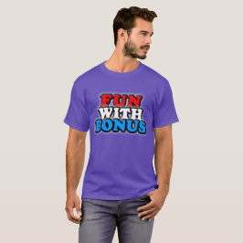 Roligt med bonusen - logotyp - en sid T-tröja T-shirt