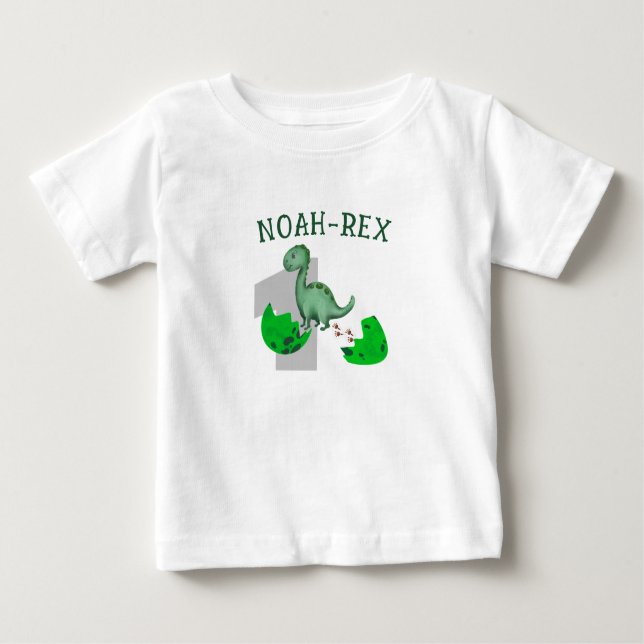 Roligt med Dinosaur Barn Birthday Shirt T (Framsida)