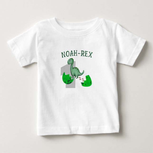 Roligt med Dinosaur Barn Birthday Shirt T Shirt (Framsida)