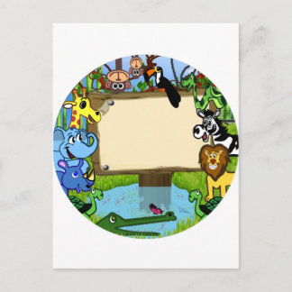 Roligt med djur vykort