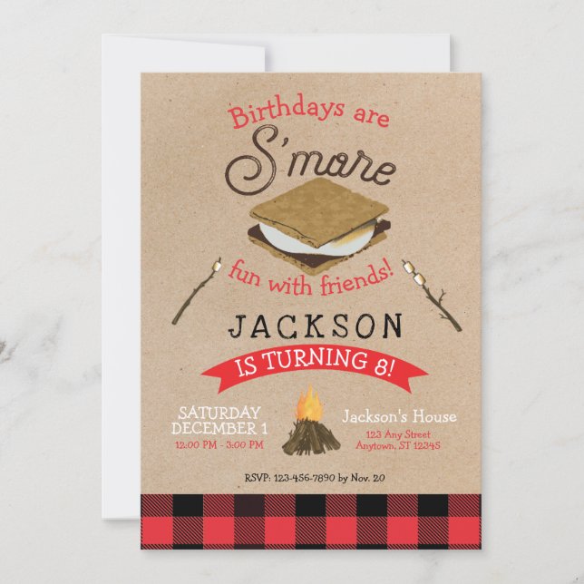 Roligt med Friends Flanals födelsedag Inbjudningar (Framsida)