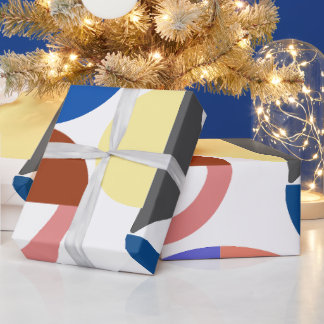 Roligt med geometriska färgformer Namn Presentpapper