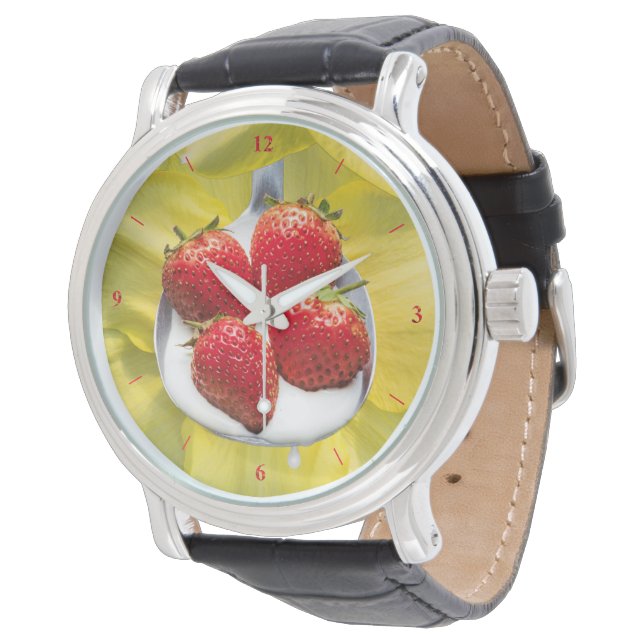 Roligt med Gult Armbandsur (Vinklad)