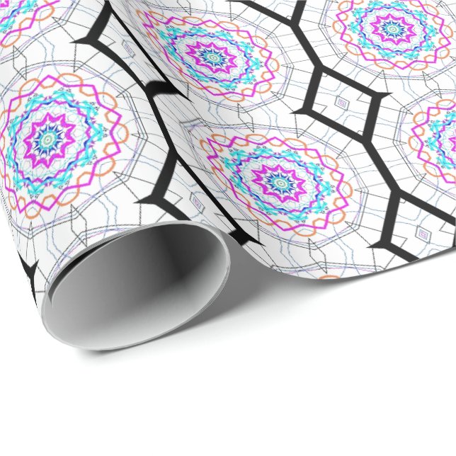Roligt med kaleidoskop presentpapper (Rullad Hörn)