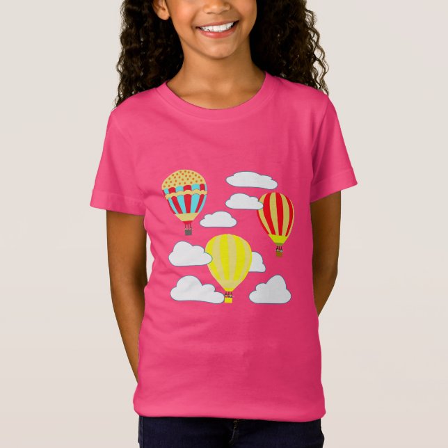 Roligt med Luftballong som berör molnet T Shirt (Framsida)